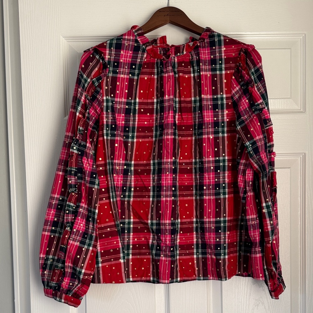 NWOT Plaid Long Sleeve Blouse